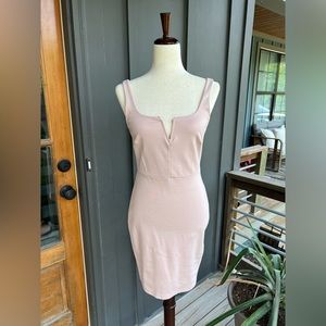 Soprano Womens Bodycon Mini Dress Back Zipper Round Split Neck